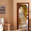 200X77CM 3D Creative Stairs Passage PVC Self Adhesive Door Wall Sticker Living Room Mural Decor
