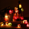 20LED Multi Color Chinese Paper Lantern Fairy String Lights Party Wedding Bar Cafe Home Patio Decor