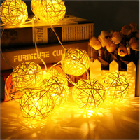 20LED Rattan Wedding Party Garden Festival Ball String Lights