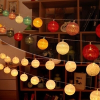 20LEDs Pastel Cotton Ball String Light for Holiday Wedding Valentine