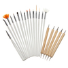 20Pcs Nail Art Brush Painting Polish Dotting Pen Set With Black Bag