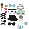 20Pcs Silver Bling Photo Booth Wedding Prop Welcome Mustache Mask Props