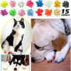 20pcs Soft Cat Pet Nail Caps Claw Control + Adhesive Glue Size M Dog Kitten Cover