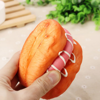 20X8X3.5CM Kawaii Squishy Simulation Ham Bread Fun Toys Soft Decoration