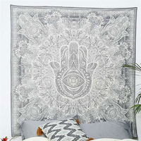 210*145cm Hand Indian Ethnic Mandala Bedspread Throw Mat Wall Hanging Tapestry Rug Decor