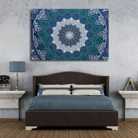 210x145CM Blue Vintage Indian Tapestry Bedspread Blanket Wall Hanging Throw Mat Home Decor