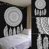 210x145cm Dream Catcher Black And White Mandala Tapestry Wall Hanging Indian Cotton Blanket