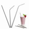 215mm/270mm Metal Drinking Stainless Steel Straw Straight Curved Straws