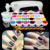 220V 9W 30 Color UV Gel Lamp Acrylic Manicure Nail Art Set Brush Cleanser