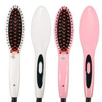 220V Professional Electric Hair Straightening Brush Straightener Comb