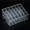 24 Grid Clear Makeup Holder Lipstick Nail Polish Display Trapezoid Organizer