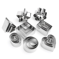 24Pcs DIY Baking Tools Cake Cut Thick Stainless Steel Biscuit Mold Nozzle Cupcake Pastry Tips Decor