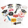 24Pcs Photo Mustache Stick Booth Prop Commencement Mask Props Wedding Party Decoration