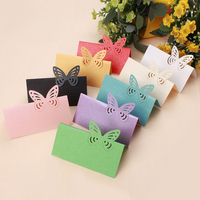25Pcs Butterfly Laser Hollow Out Paper Table Place Name Seat Card Wedding Party Accessories