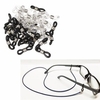 25pcs Eye Glasses Spectacle Chain Strap Holders Rubber Loop Ends Clear & Silver