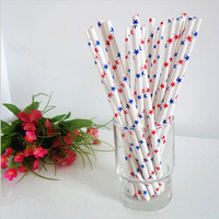 25pcs Star Paper Drinking Straws Biodegradable Drinking Straw Wedding Party