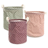 26cm Cotton Linen Storage Clothes Basket Laundry Hamper Daily Stuff Bag