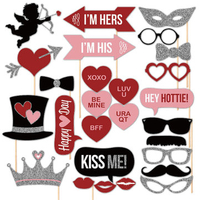 2727Pcs Photo CUPID Bling Mustache Stick Booth Wedding Prop Mask Props Wedding Party Decoration