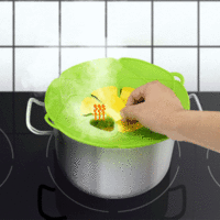 28.5cm Diameter Silicone Pot Cover Steam Lids Stops Oil over Spill Stopper