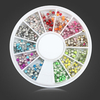 2MM Fluorescence Color Round Punk Metal Stud DIY Nail Art Decoration Wheel