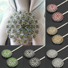 2PCS Magnetic Crystal Curtain Tiebacks Buckle Clips Holdbacks Home Decoration