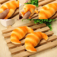 2PCS 10CM Squishy Simulation Bread Croissant Slow Rising Squishy Fun Toys Decoration