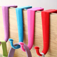 2PCS Anti-slip Flocking HookCoat Hooks Towel Hooks Large Load Bearing Clothes Bag Holder