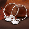 2pcs Baby Longevity Lock Safety Lock Silver Bell Bracelet
