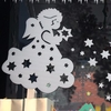 2Pcs Christmas Angle Star Window Decal Wall Sticker Christmas Decoration For Coffee House Restaurant
