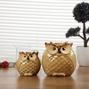 2Pcs Creative Ceramic Owl Ornament Living Room Home Office Decor Craft