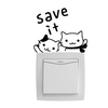 2Pcs Cute Switch Sticker Save It Wall Decal Electricity Conservation Socket