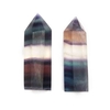 2pcs DIY Crystal Natural Fluorite Quartz Crystal Wand Point Healing