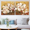 2Pcs Framed Flower Landscape Picture Canvas Print Paintings Wall Art Home Decor
