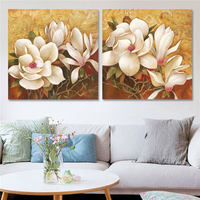 2Pcs Framed Flower Landscape Picture Canvas Print Paintings Wall Art Home Decor