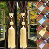 2Pcs Large Prism Ball Tie Backs Curtain Rope Tassel Tieback Holder Backs Window Decor