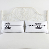 2PCS Letters Printed Rectangle Pillow Case Bedding Cushion Cover Valentine