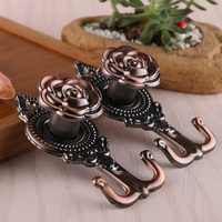 2pcs Vintage Iron Curtain Hooks Hold Backs Window Tie Back Blind Holder Tieback Wall Hook Home Decor