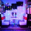 2X 1.5M 6W Window Curtain Heart-Shaped LED Fairy String Light Christmas Wedding AC220V EU Plug