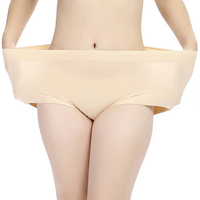 2XL-3XL Women Breathable Soft High Elastic Panties Polka Dot High Waist Underwear