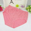 2XL-3XL Women Comfortable Breathable Cotton Panties Floral High Waist Underwear