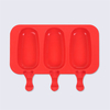 3 Cavities Silicone Popsicle Molds Ice Cube Molds Ice Cream Ice Lolly with Stickers