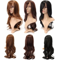 3 Colors 65cm Fiber Cosplay Wig Lady Long Wavy Hair Full Wigs Party