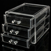 3 Drawers Design Acrylic Clear Makeup Storage Organizer Nail Polish Jewelry Display Case