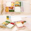 3 Euro-American Separation Layer Wheat Straw Food Container Microwave Oven Lunch Box Dinner Sets
