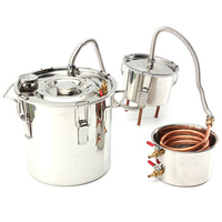 3 Gallon/12L Alcohol Moonshine Water Copper Home Stainless Distiller Brewing Kit