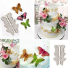 3-Hole Butterfly Silicone Fondant Mold Sugarcraft Cake Decorating Baking Tools