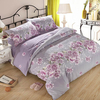 3 Or 4pcs Purple Rose Flower Reactive Print Polyester Fiber Bedding Sets Quilt Cover 3 Size
