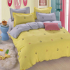 3 or 4pcs Suit Yellow and Grey Sailing Diary Reactive Dyeing Polyester Fiber Bedding Sets 3 Size
