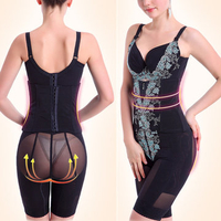 3 Pcs Embroidered Tummy Control Shapewear Waist Slim Hip-Lifting Bodysuit