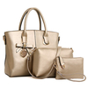 3 PCS Women Elegant Casual PU Leather Handbag Leisure Crossbody Bag